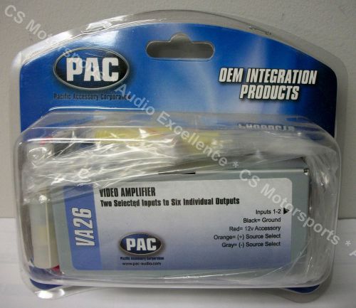 Pac oem integration products va26 video amplifier switcher 2 inputs 6 outputs