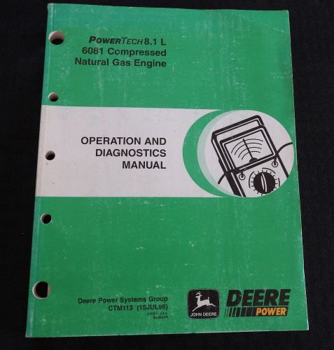 John deere 9650 9750 sts combine 8.1l gas engine operation &amp; diagnostc manual