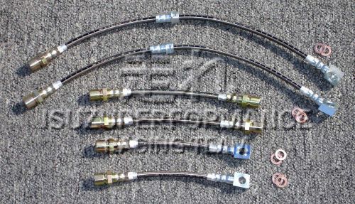 Stainless steel brake lines lotus elan m100 - six hose set, made in usa