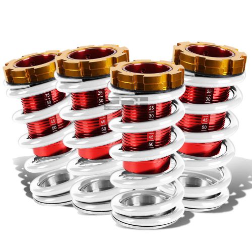 For 88-00 civic red scale adjustable lowering suspension white coilover spring