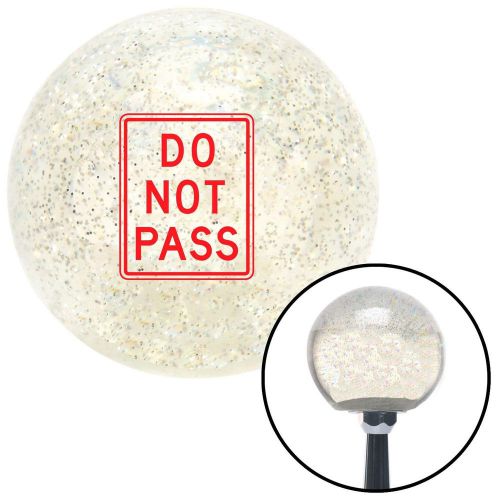 Red do not pass clear metal flake shift knob with m16 x 1.5 insert 956 accessory