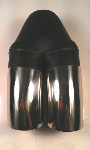 3" twin dump chrome exhaust tip