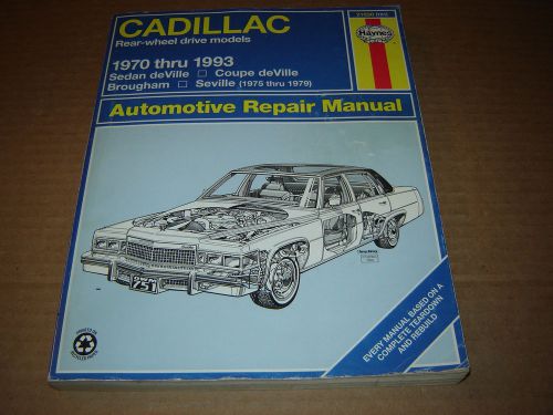 1970-93 cadillac shop service repair manual sedan &amp; coupe deville brougham sevil