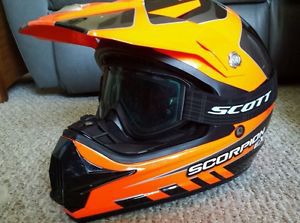 Scorpion vx-24 helmet with scott goggles