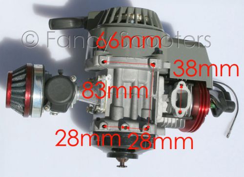 High performance  2-stroke 49cc pocket bike engine