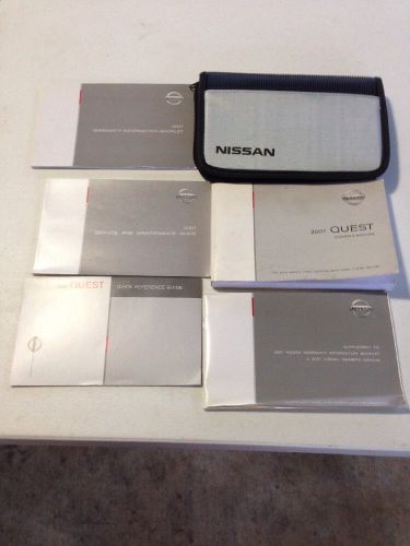 2007 nissan quest owners manual with case