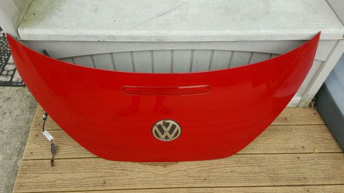 03-10 vw beetle convertible rear trunk deck lid salsa red nice!