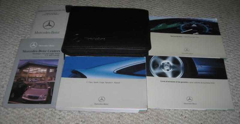 Mercedes benz c-class 2003 sports coupe operator's manual set !!!!!!!!!!!!!!!!!!