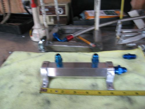 2 port aluminum fuel distribution block (brushed)