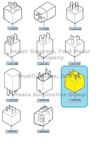 Brand new oem multi function relay 4 blade mini grey ford #3f2z-14n089-ca