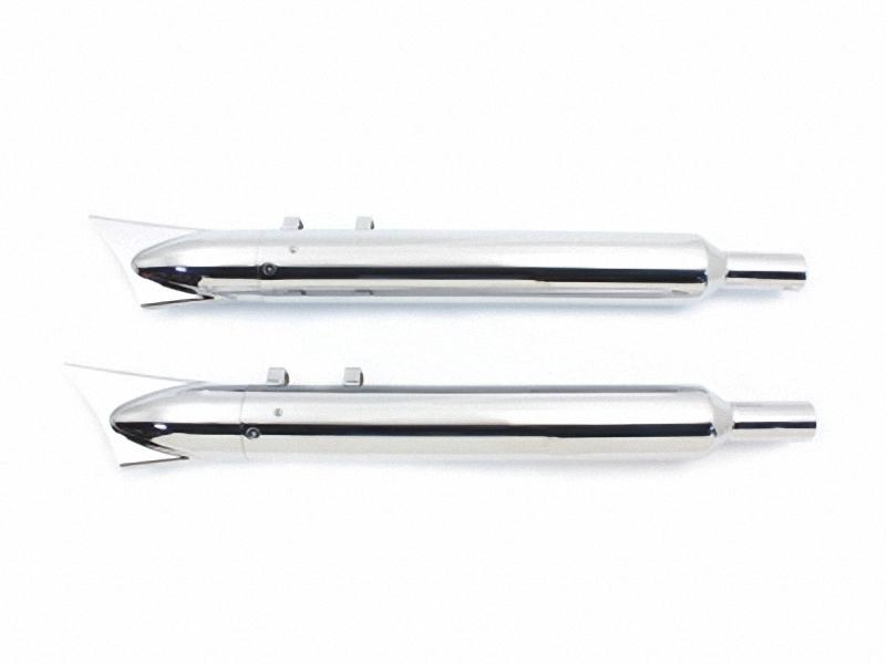 Purchase CHROME SHARK TAIL TIP SLIP ON MUFFLERS HARLEY SOFTAIL HERITAGE