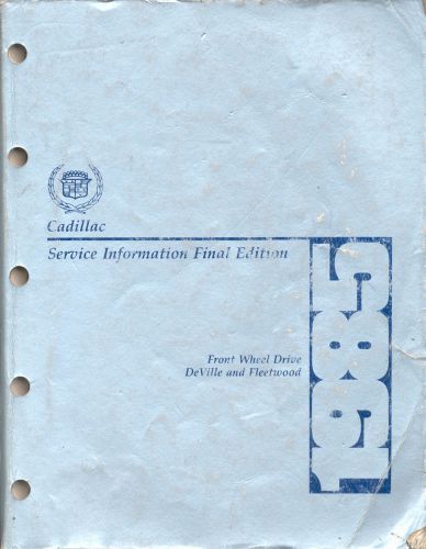 1985 cadillac - deville / fleetwood - oem factory shop service manual - h-2114