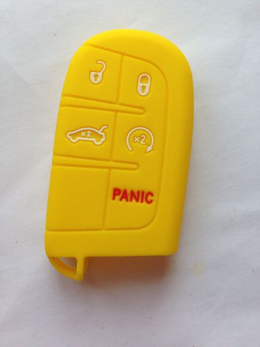 Yellow fob skin key cover protector remote keyless for dodge journey chrysler300