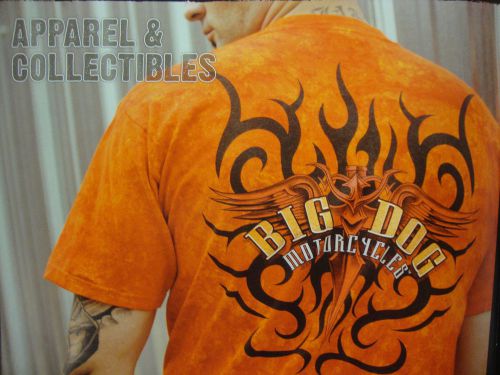 Big dog motorcycles red dagger 3x- large shirt acid wash dyed short sleeve bdm