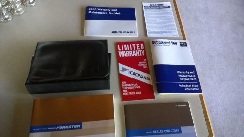 2006 subaru forrester owners manual with supplements and case