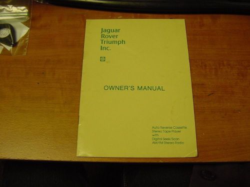 Used owners manual auto reverse cassette stereo tape player jaguar xj6 xj12 xjs