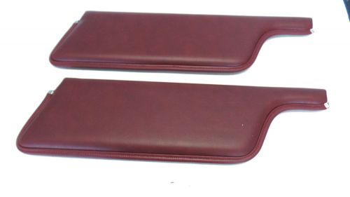 1967 1968 mustang maroon convertible sunvisors,  by distinctive industries