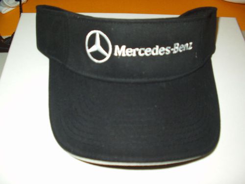 Oem genuine mercedes benz adjustable unisex brushed twill visor in black
