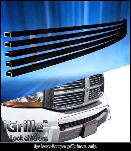 Fits 2006-2008 dodge ram pickup stainless black bumper billet grille insert