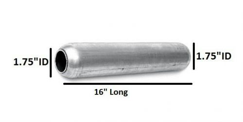 1.75&#034; straight blank universal glass pack muffler resonator 16&#034; long