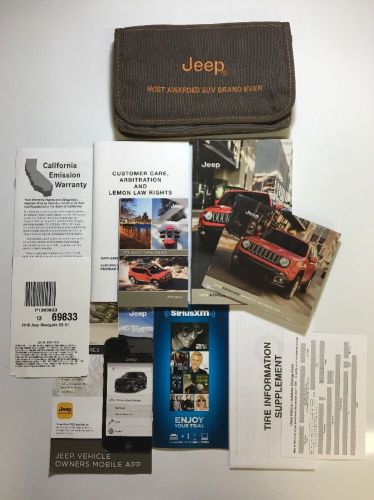 2016 jeep renegade owners manual set. free same day shipping! #0467