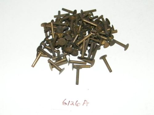 5-14 vintage tubular brass brake clutch rivets qty 100