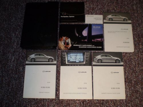 2008 lexus is 350 250 car owners manual books navigation guide case all models