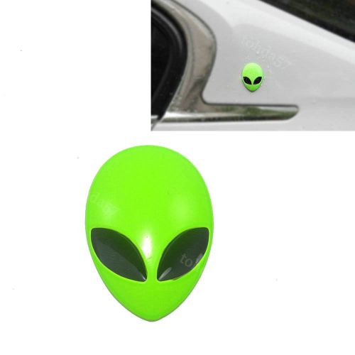3d alienware alien head ufo metal auto motor emblem car decal sticker for ford