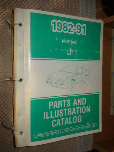1982-1991 pontiac sunbird parts book catalog numbers book wow t series 88 89 90