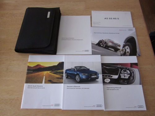 2015 audi a5 / s5 cabriolet owner + mmi navigation manual with case oem owners