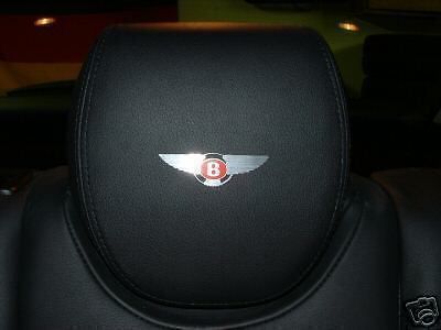 4  bentley red label headrest badge continental gt