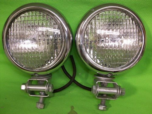 Nos vintage chrome fog driving lights ratrod hotrod custom truck