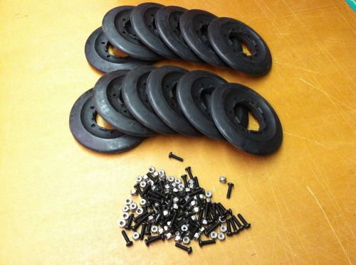 12 bogie tires andstainless steel installation hardware - vintage ski-doo