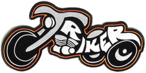 New trike shape triker sew on iron on motorcycle slogan patch