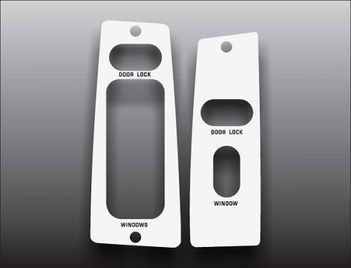 1987-1989 ford mustang convertible white door window side control overlays