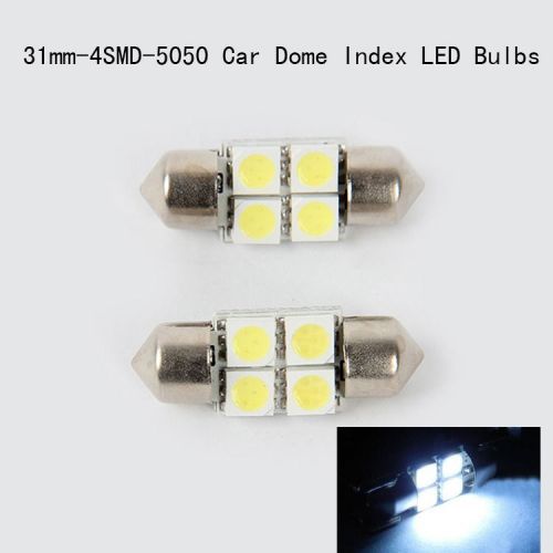 2 pieces 31mm 4 smd 5050 car led light festoon doom white bulbs lamp new