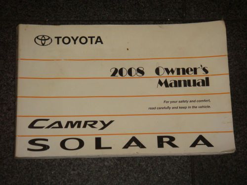 2008 toyota camry solara owners manual