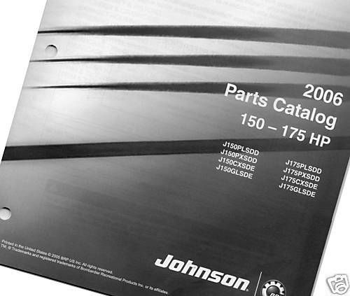 2006 johnson outboard 150-175 hp parts manual