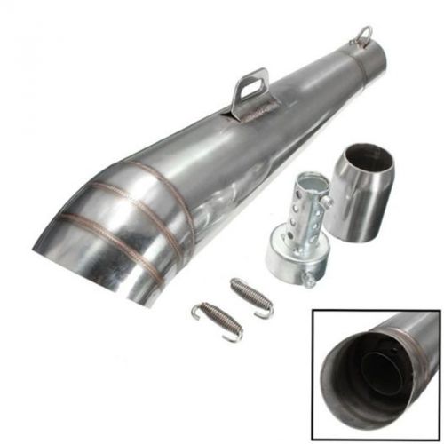 Motorcycle exhaust muffle pipe durable stainless steel pipe with silencer 2pcs