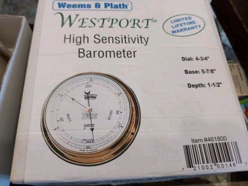 Weems & Plath Brass Westport High Sensitivity Barometer In Original Box, US $98.00, image 4