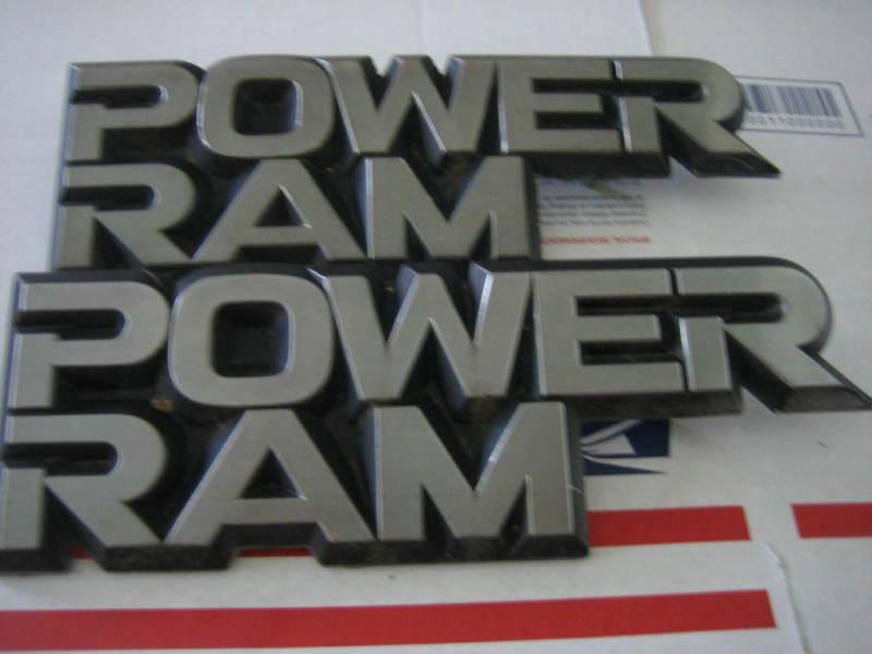 Dodge truck power ram fender emblems 84 85 86 87 88 89 ram pick up 1989 150 250