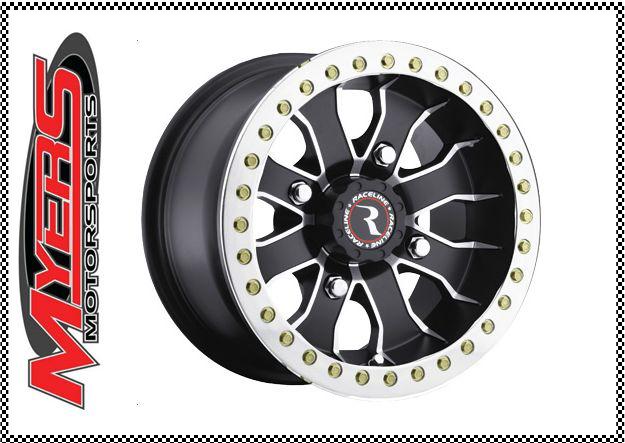 Polaris rzr s xp razor 800 900 08 09 10 11 12 13 black beadlock wheels 12"