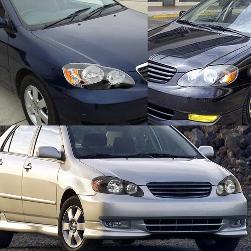 Headlights Headlamps Left+Right For 2003-2008 Toyota Corolla Black Left+Right, US $80.19, image 16