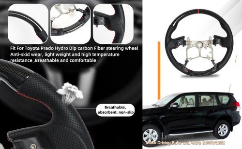 Hydro Dip Carbon Fiber Steering Wheel for Toyota Prado Tundra 4 Runner 10-20, US $299.00, image 3