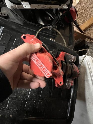 Subaru impreza wrx blob eye rear calipers with braided lines