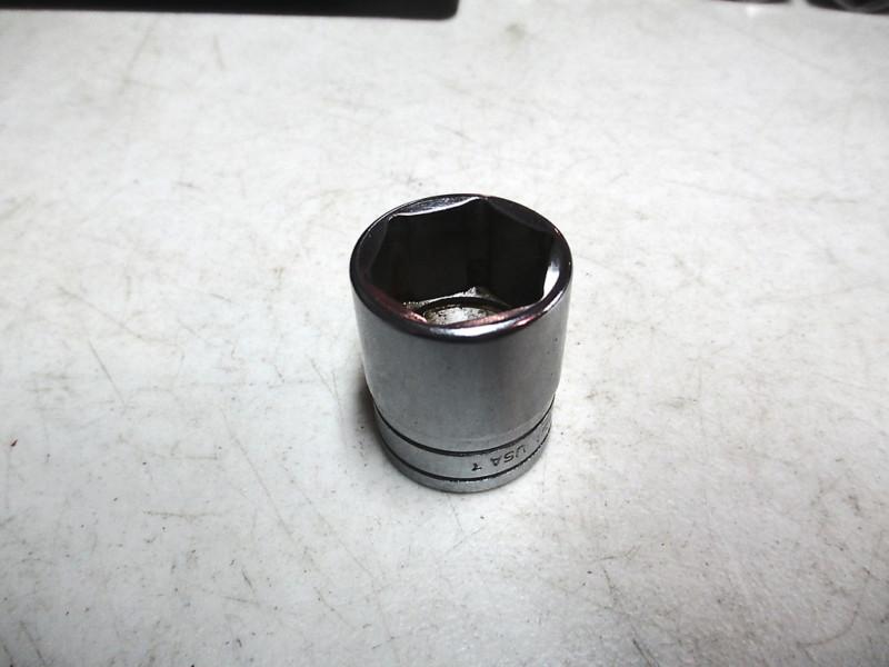 Snap on 1/2" drive 1" shallow 6 point socket #tw321
