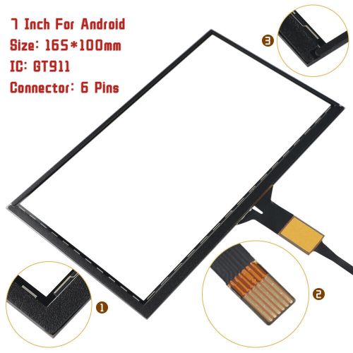 7" 6Pin Touch Screen Glass Digitizer for Variety Car GPS Radio Car JR-005-GT911-, US $, image 4