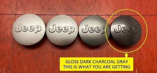 18-24 gloss dark charcoal gray jeep compass wrangler center cap (2 1/2&#034;)