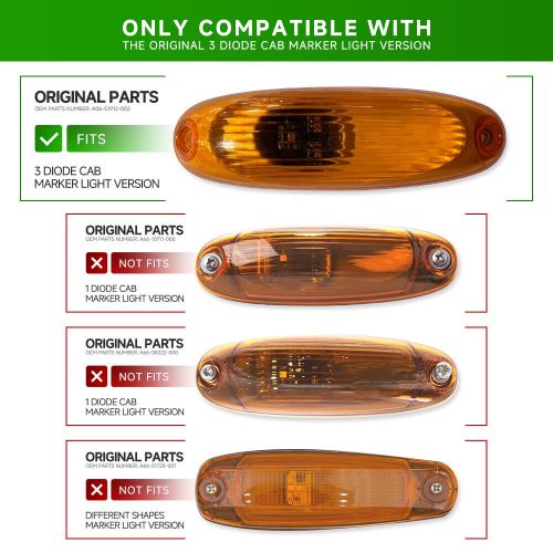 5x Smoked LED Cab Marker Clearance White Lights For 08-14 Freightliner Cascadia, US $49.99, image 7