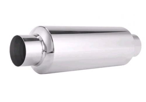 12 inch long stainless steel round universal silencer box 2.5 inch inlet 63mm, US $, image 2